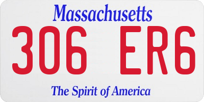 MA license plate 306ER6