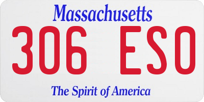 MA license plate 306ES0