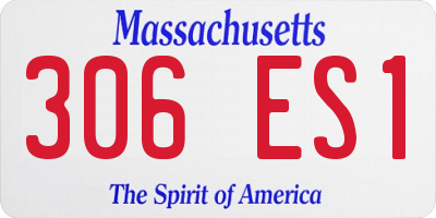 MA license plate 306ES1