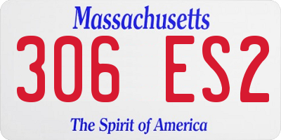 MA license plate 306ES2