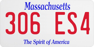 MA license plate 306ES4
