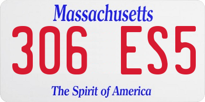 MA license plate 306ES5