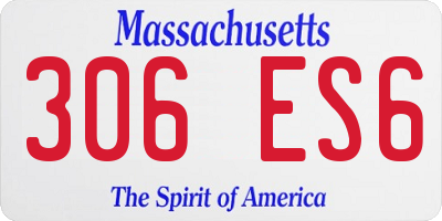 MA license plate 306ES6