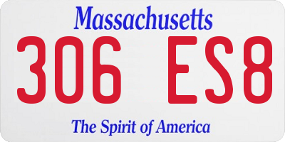 MA license plate 306ES8
