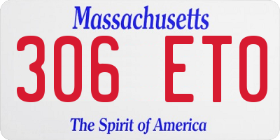 MA license plate 306ET0