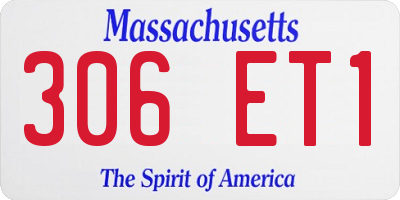 MA license plate 306ET1