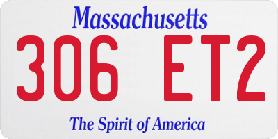 MA license plate 306ET2