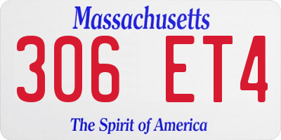 MA license plate 306ET4