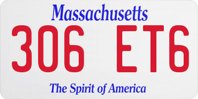MA license plate 306ET6
