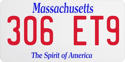 MA license plate 306ET9