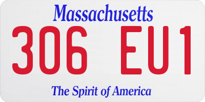 MA license plate 306EU1