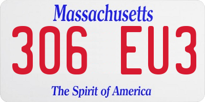 MA license plate 306EU3