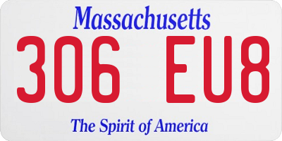 MA license plate 306EU8
