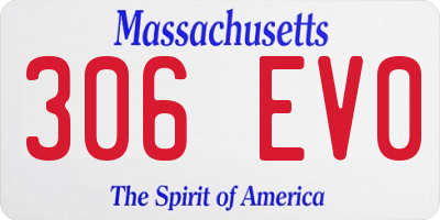 MA license plate 306EV0