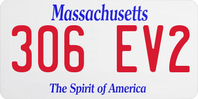 MA license plate 306EV2
