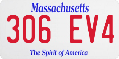 MA license plate 306EV4