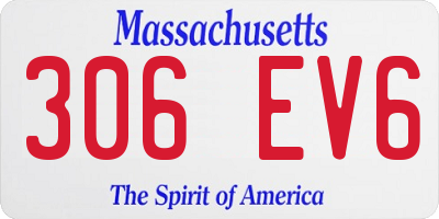 MA license plate 306EV6