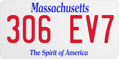 MA license plate 306EV7