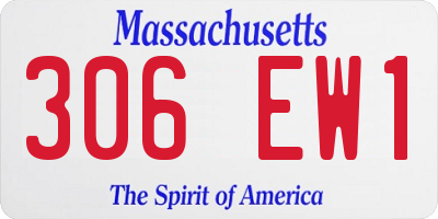 MA license plate 306EW1