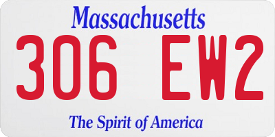 MA license plate 306EW2