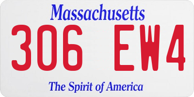 MA license plate 306EW4