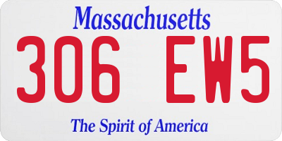 MA license plate 306EW5