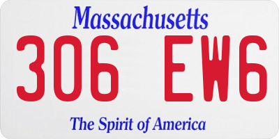 MA license plate 306EW6
