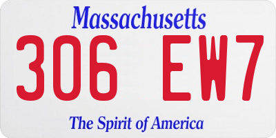 MA license plate 306EW7