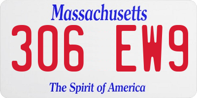 MA license plate 306EW9