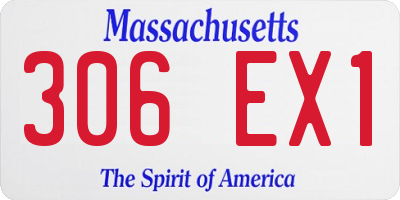 MA license plate 306EX1