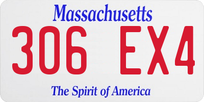 MA license plate 306EX4