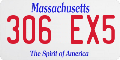 MA license plate 306EX5