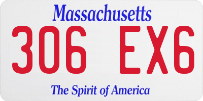 MA license plate 306EX6