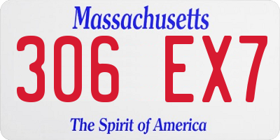 MA license plate 306EX7
