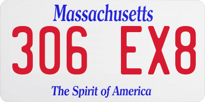 MA license plate 306EX8