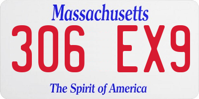 MA license plate 306EX9