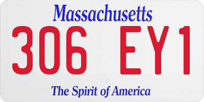 MA license plate 306EY1