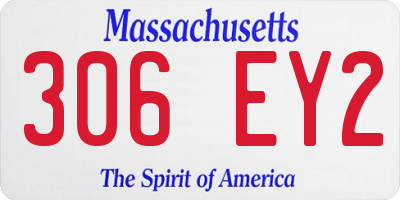 MA license plate 306EY2