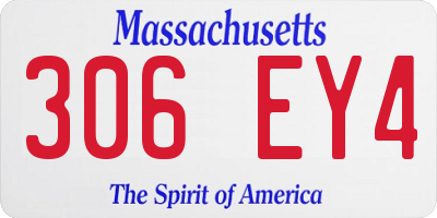 MA license plate 306EY4