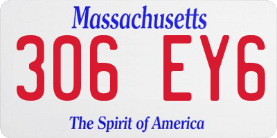 MA license plate 306EY6