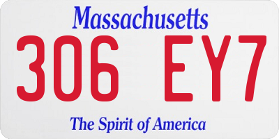 MA license plate 306EY7