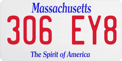 MA license plate 306EY8