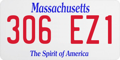 MA license plate 306EZ1