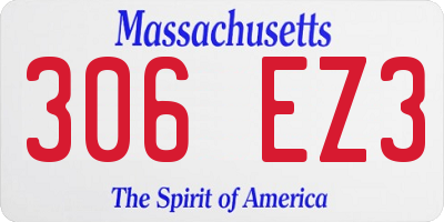 MA license plate 306EZ3