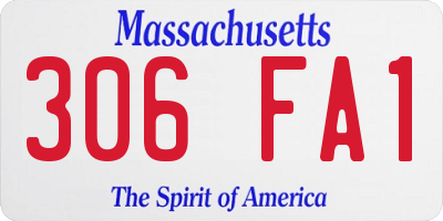 MA license plate 306FA1