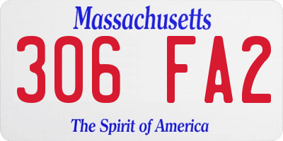 MA license plate 306FA2