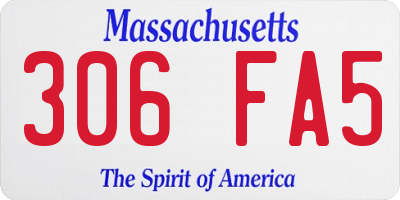 MA license plate 306FA5