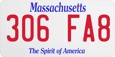 MA license plate 306FA8