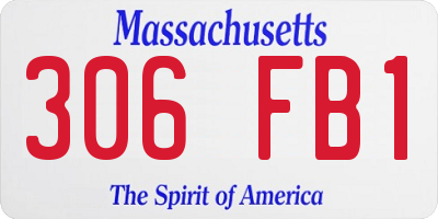 MA license plate 306FB1