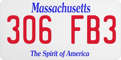 MA license plate 306FB3